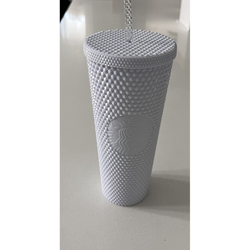 Starbucks Spring 2024 White Studded Bling Venti 24oz Tumbler New Collectible